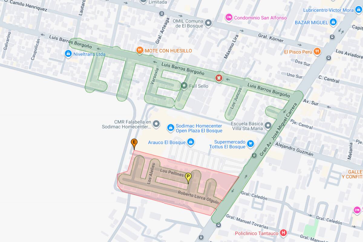 La comuna verá el servicio interrumpido en dos sectores durante la tarde de este miércoles. Créditos: Aguas Andinas.