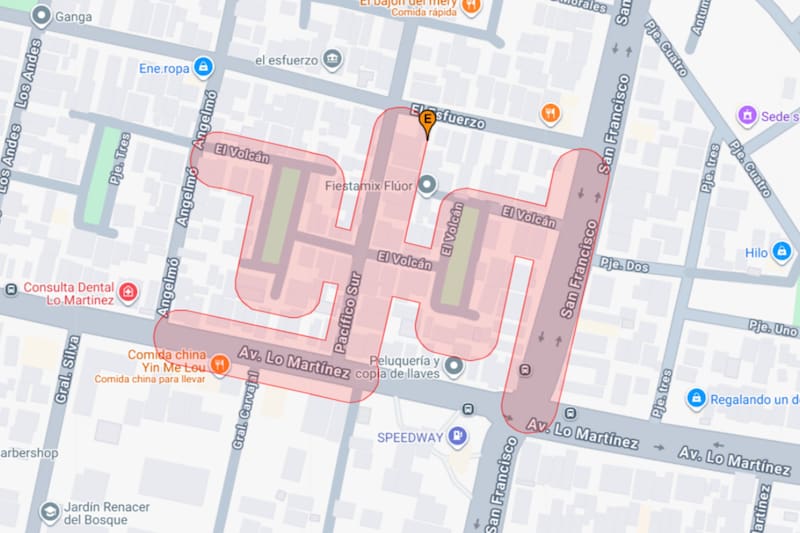 Una falla de matriz obligó a interrumpir el suministro de forma abrupta en la zona. Créditos: Aguas Andinas.