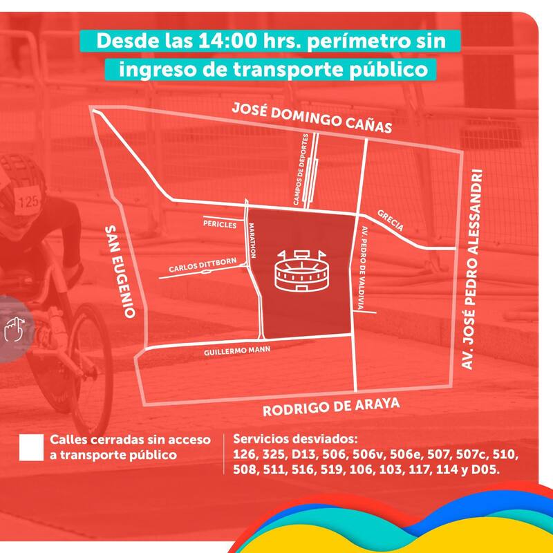 Este es el perímetro y las calles que estarán cerradas este viernes por la inauguración de los Juegos Parapanamericanos.