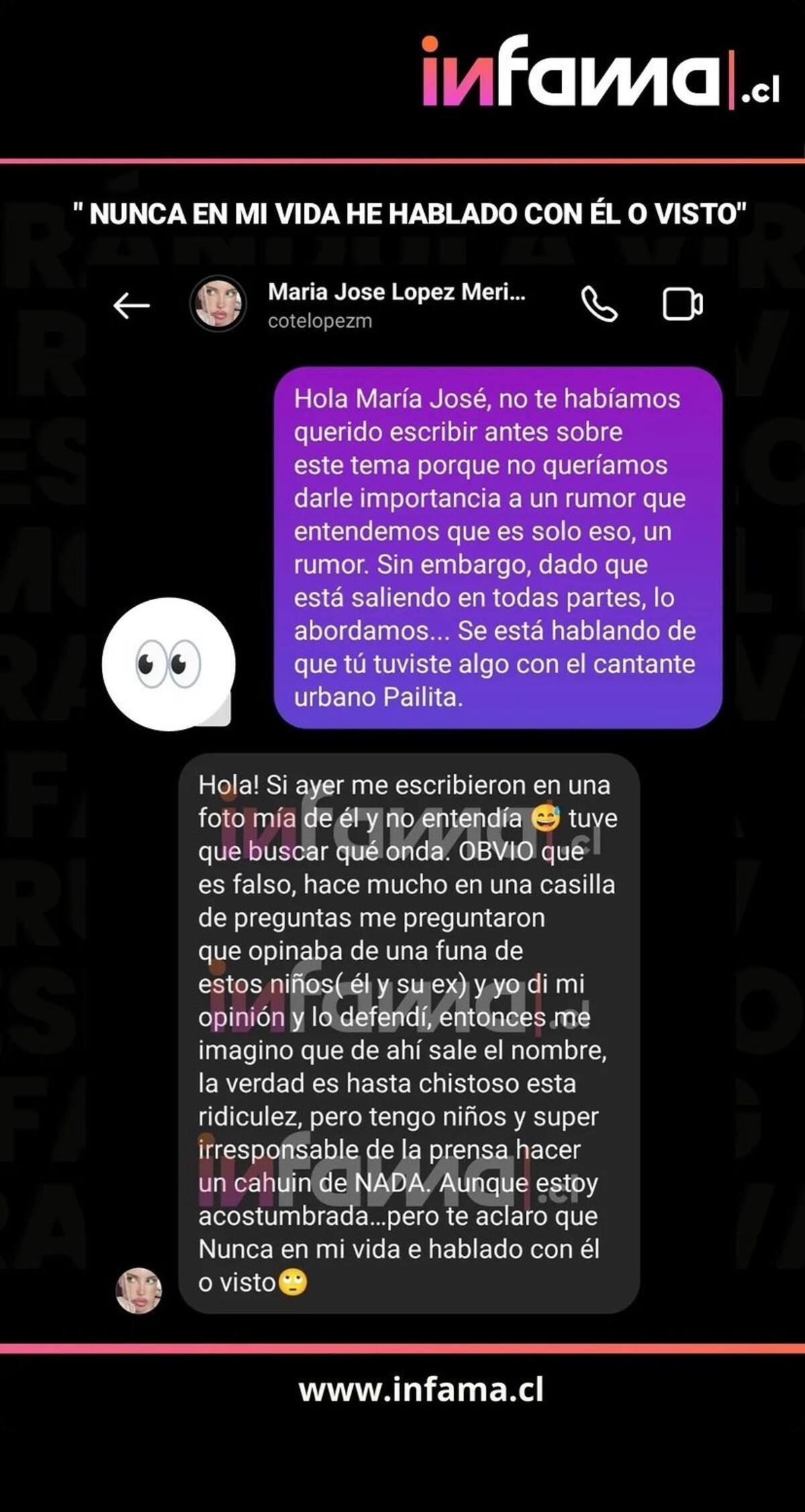 Cote López responde sobre supuesta relación con Pailita.