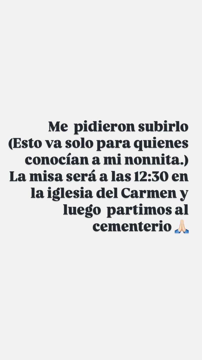 Coté López informa sobre la misa y funeral de su abuela