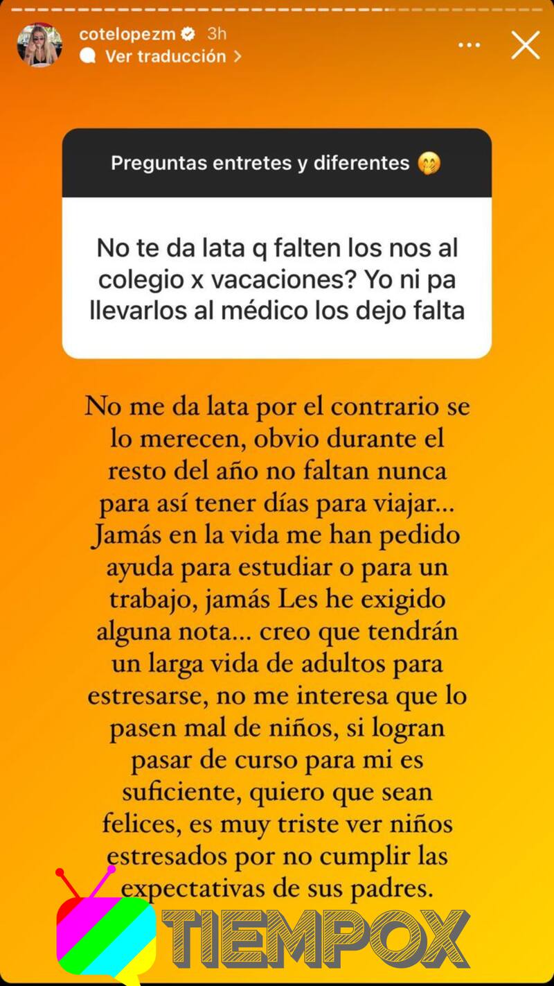 Historia de Instagram de Coté López