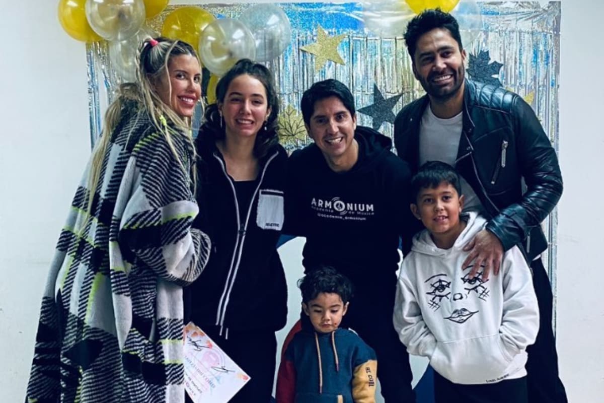 Coté López y Luis Jiménez en recital de su hija.