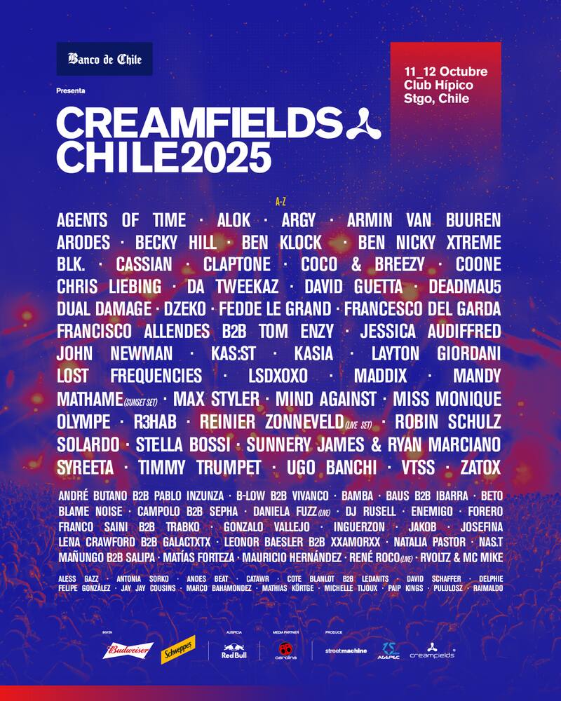 Cartel de la edición 2025 del festival de música electrónica más grande del país.