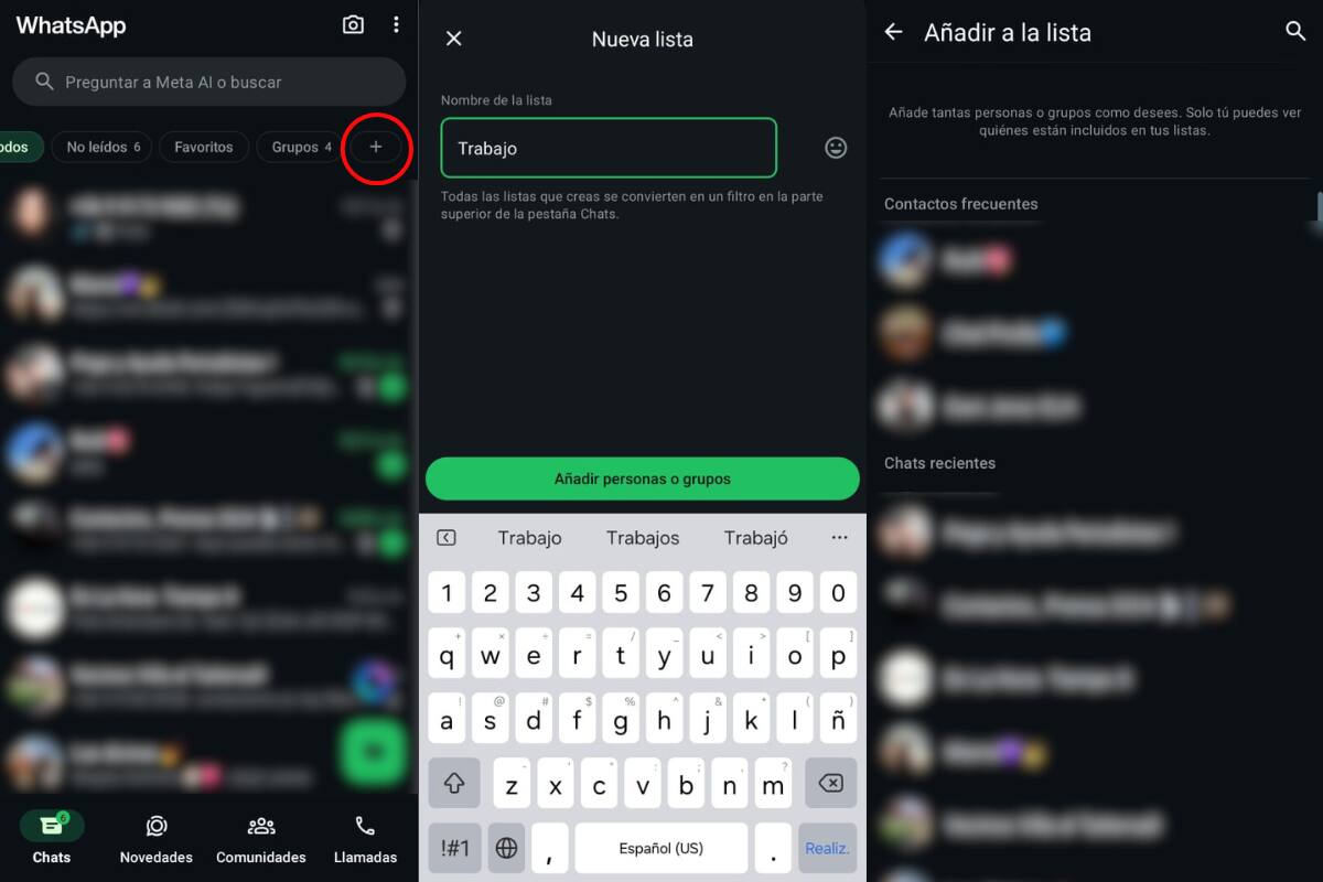 Con esta funcionalidad, podrás categorizar tus contactos para encontrar tus conversaciones rápidamente.