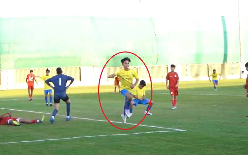 anotó un doblete en la victoria del Al Nassr Sub 13
