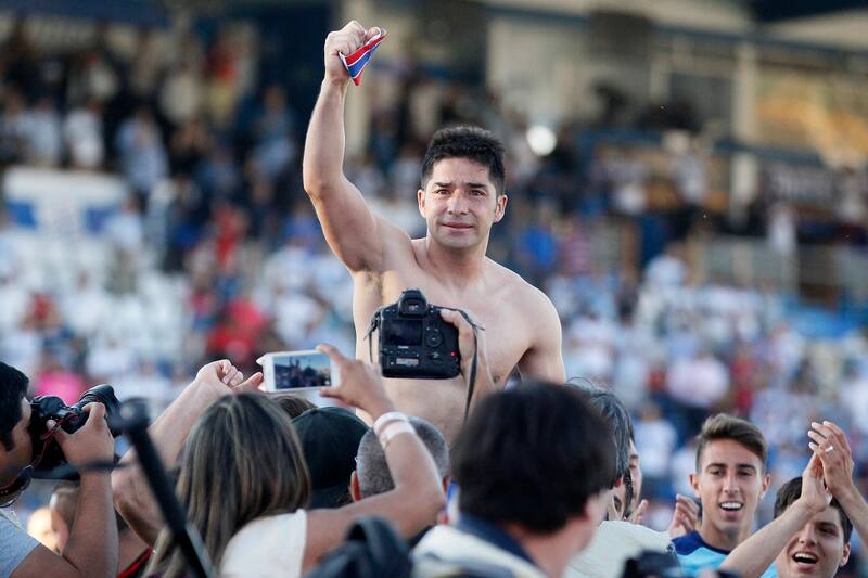 El exjugador de la UC en su último partido como profesional en 2018: ante O'Higgins en San Carlos de Apoquindo. Foto: Agencia Aton.