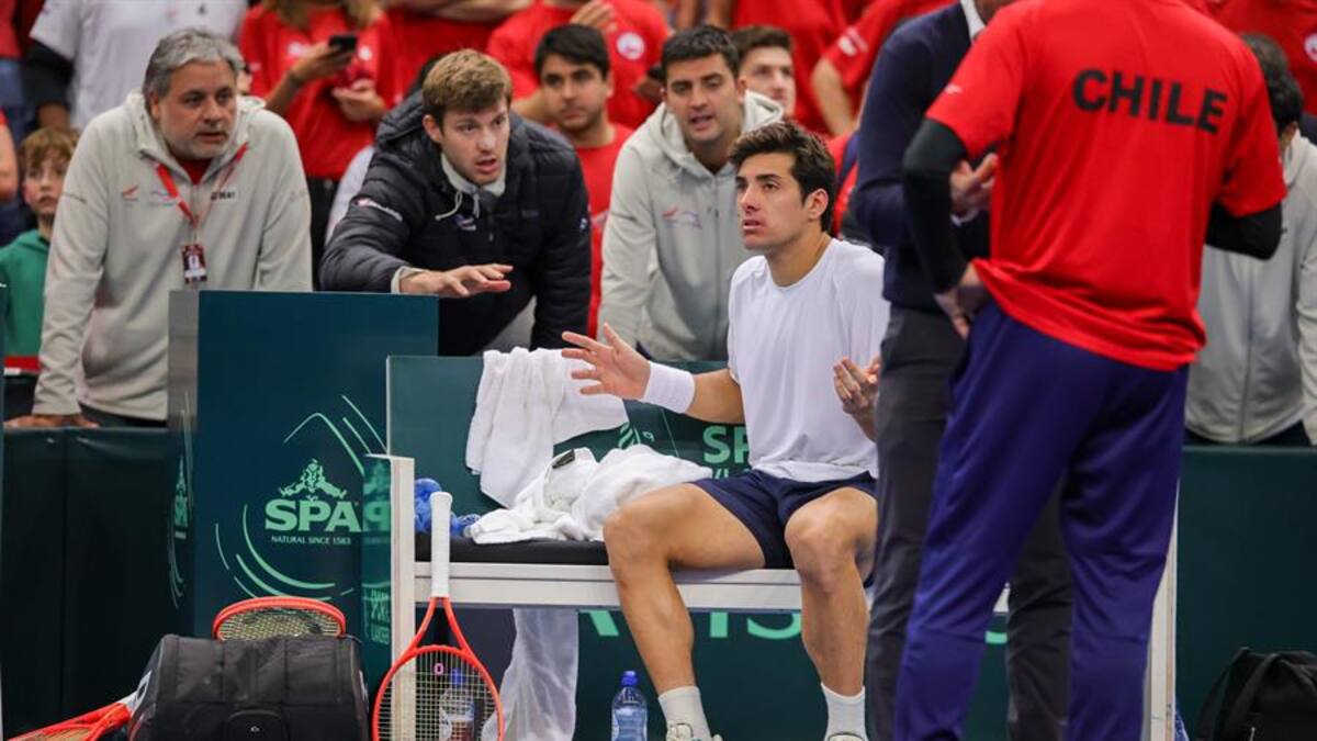 ¿Y querían seguir jugando? Así quedó la cara de Garin tras la agresión sufrida en Copa Davis