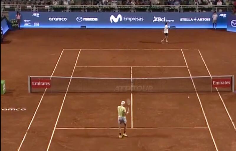 Así relató la transmisión internacional el match point de Gago en el Chile Open.