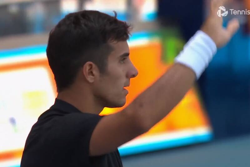 Cristian Garin está en segunda ronda del Masters 1000 de Miami (Foto: TennisTV)