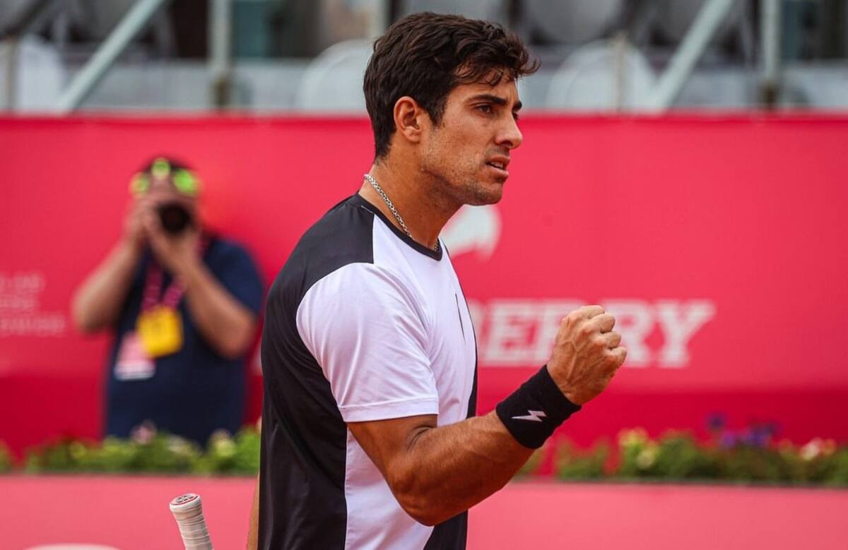 Cristian Garin en el ATP de Estoril. Foto: Team Chile