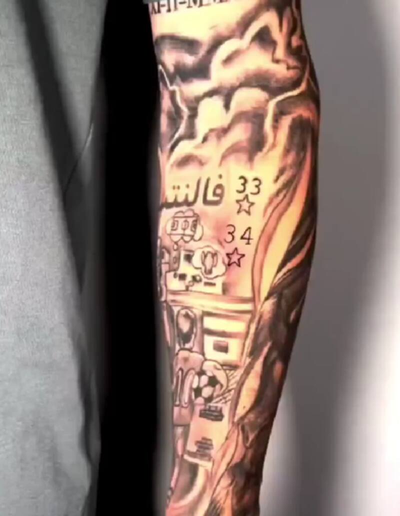 Cristián Zavala se tatuó el título 34 de Colo Colo.