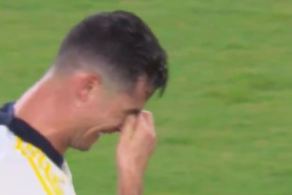 El portugués llorando tras salir campeón.