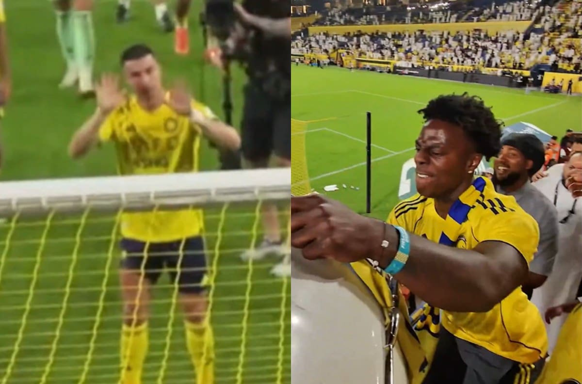 VIDEO | El viral de CR7 dando instrucciones a Speed en la barra de Al Nassr