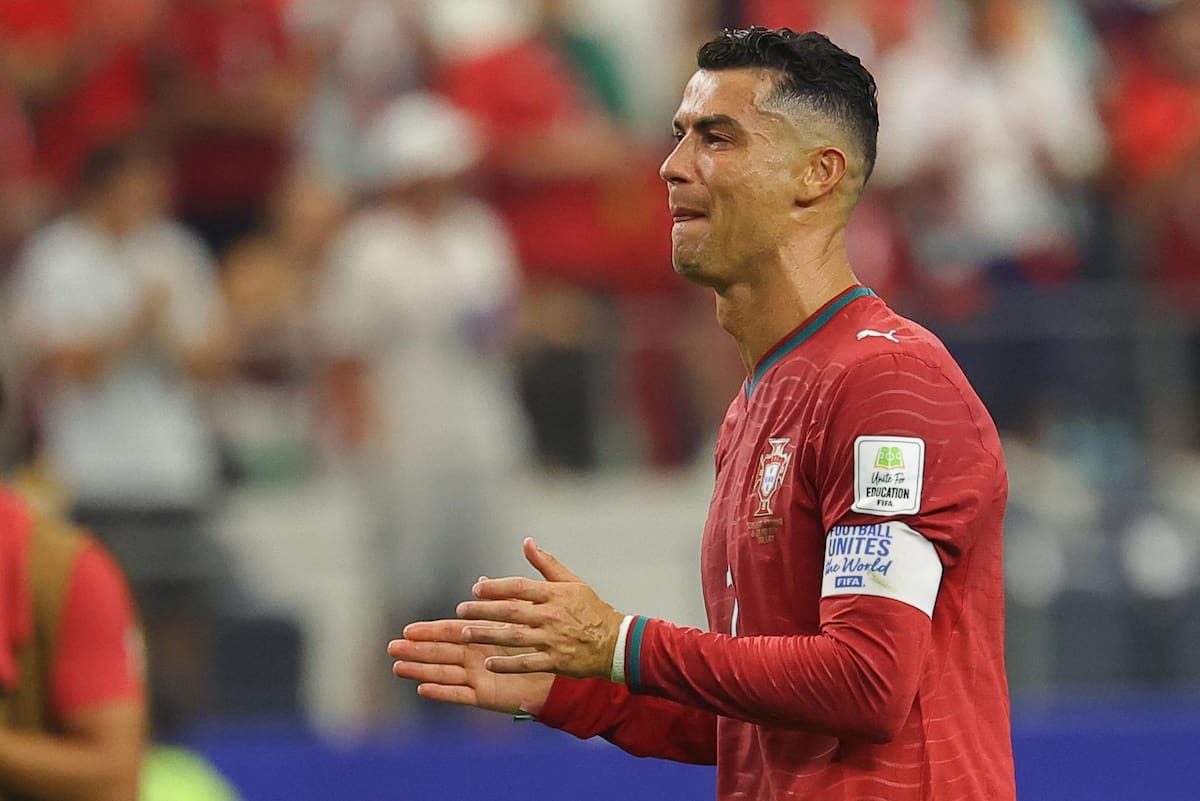 Rompió en llanto tras eliminación de Portugal. Foto: EFE.
