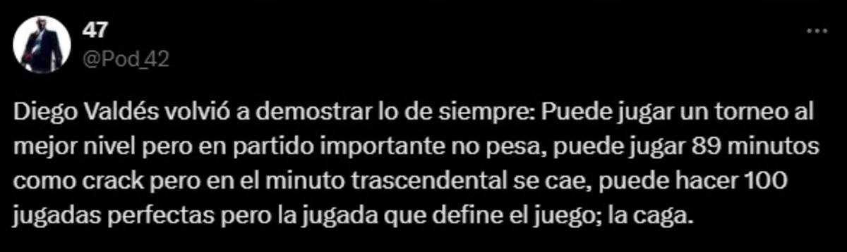Hinchas del América criticaron a Diego Valdés.