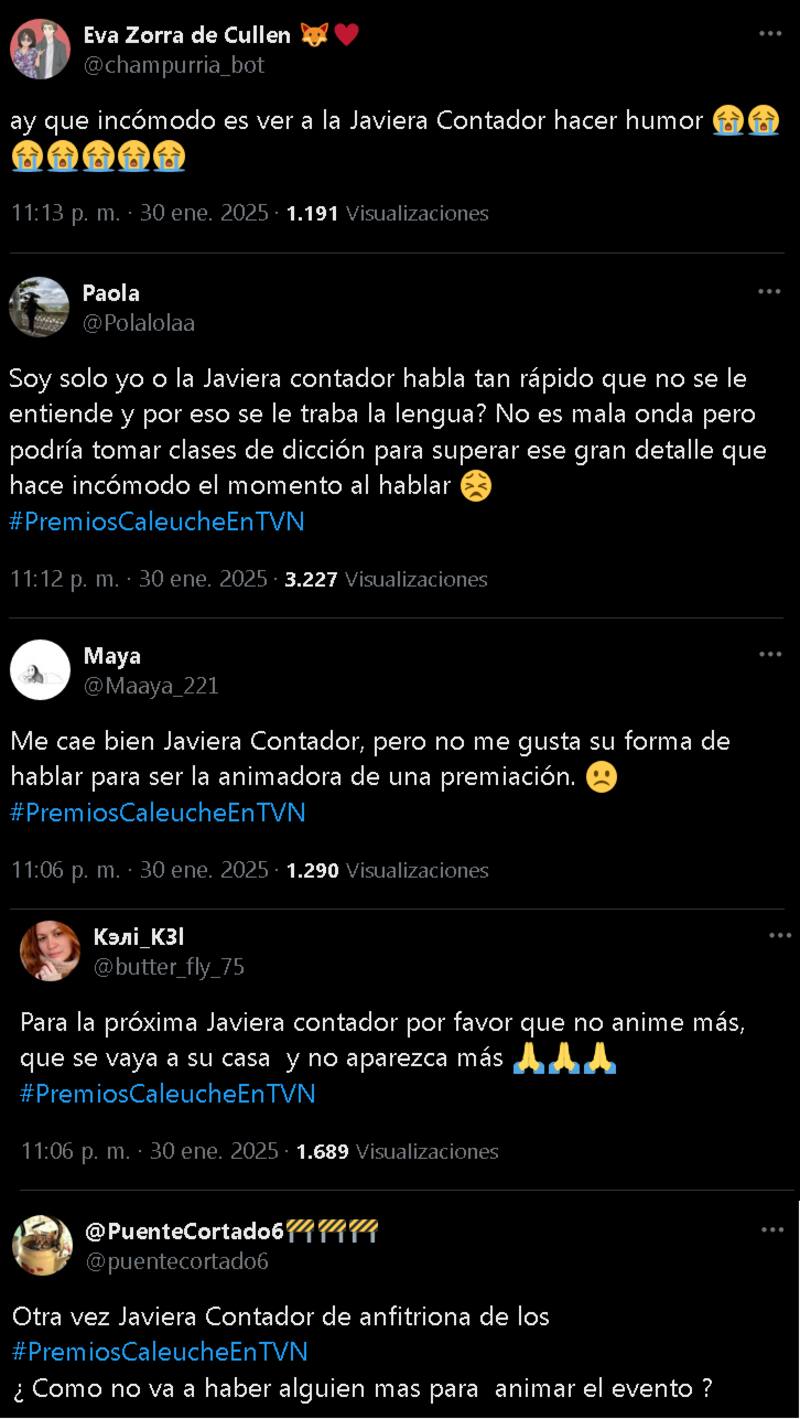 La actriz y comediante fue la encargada de animar los Premios Caleuche.
