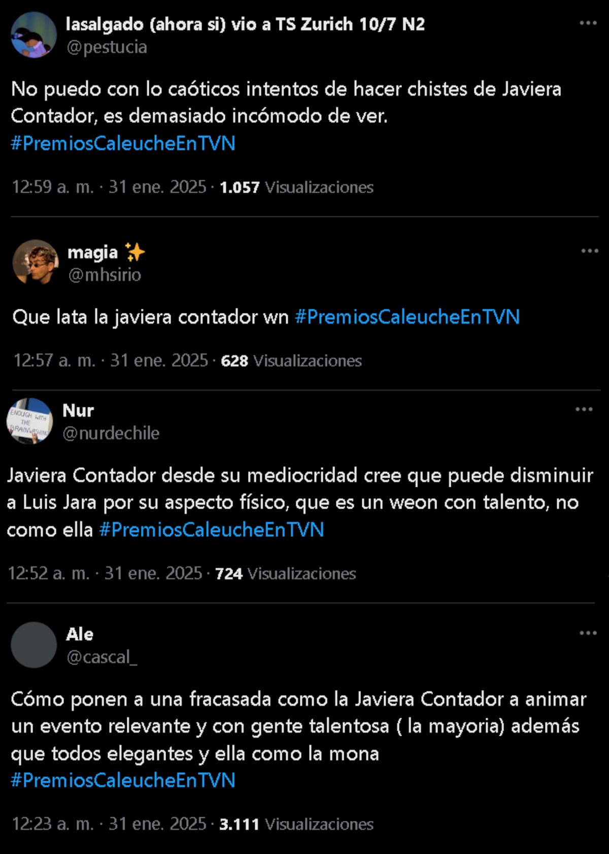 La actriz y comediante fue la encargada de animar los Premios Caleuche.