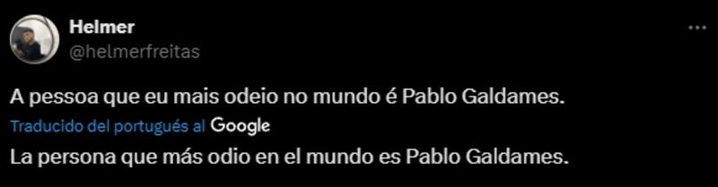 hinchas del Vasco Da Gama critican a Pablo Galdames.