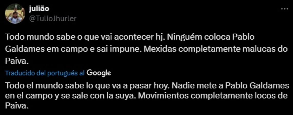 hinchas del Vasco Da Gama critican a Pablo Galdames.