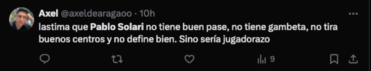 Hinchas cargan contra Pablo Solari