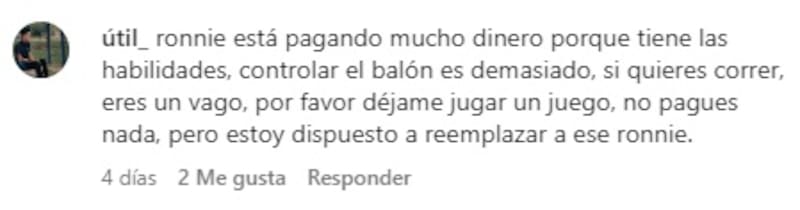 Estas son algunas de las críticas a Ronnie Fernández