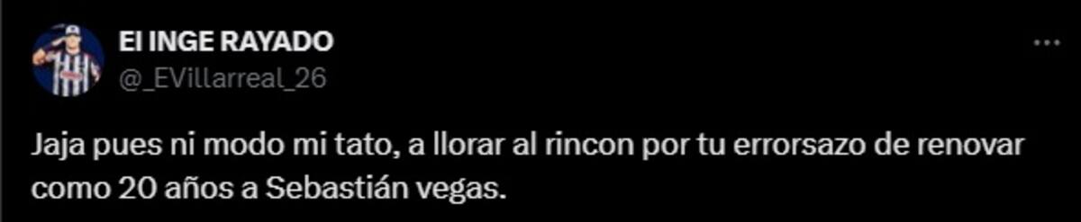 Hinchas de Monterrey culpan a Sebastián Vegas por no poder fichar a Sergio Ramos.