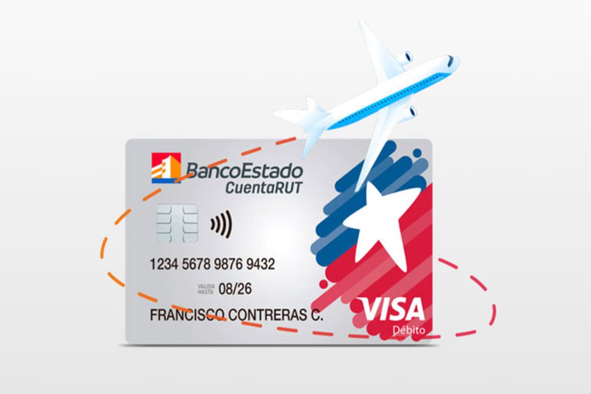 La tarjeta de débito de tu Cuenta RUT puede ser utilizada dentro y fuera del país. Créditos: Banco Estado.