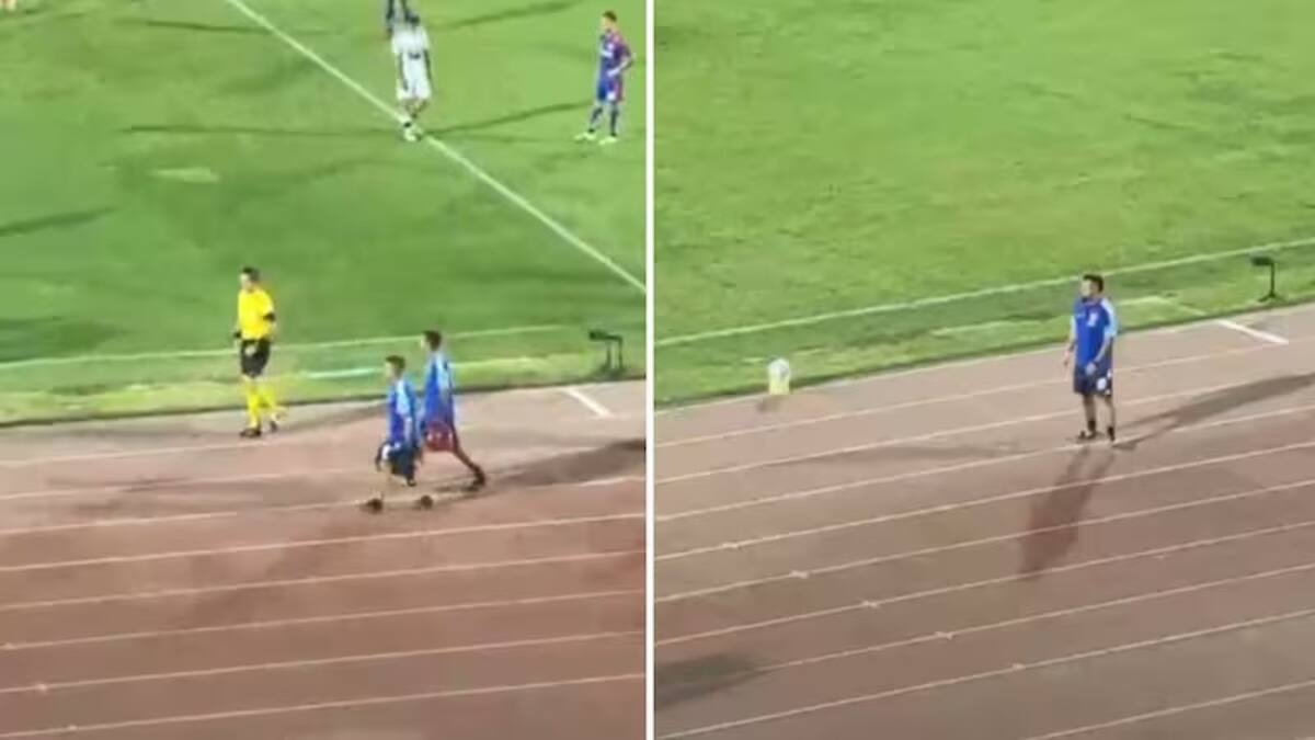 Incumpliendo una norma del Torneo. Foto: La Tercera.