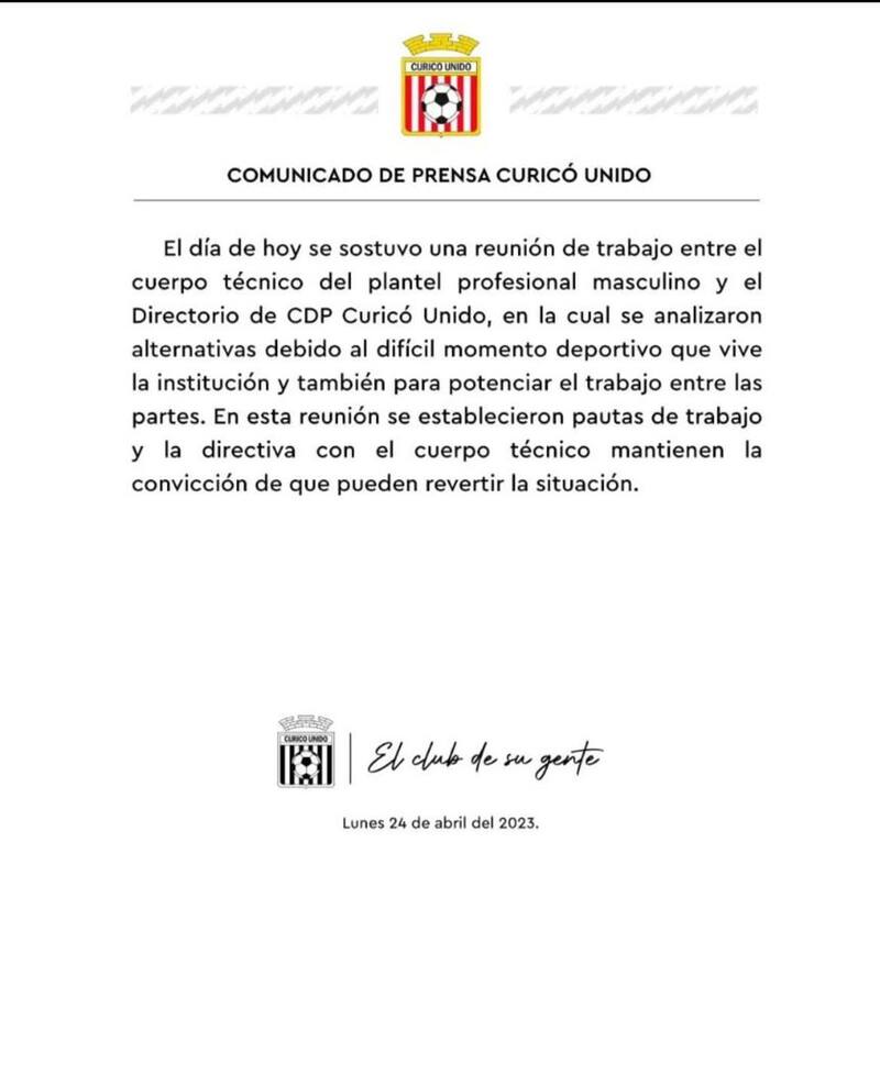 El equipo albirrojo seguirá contando con Damián Muñoz como entrenador.