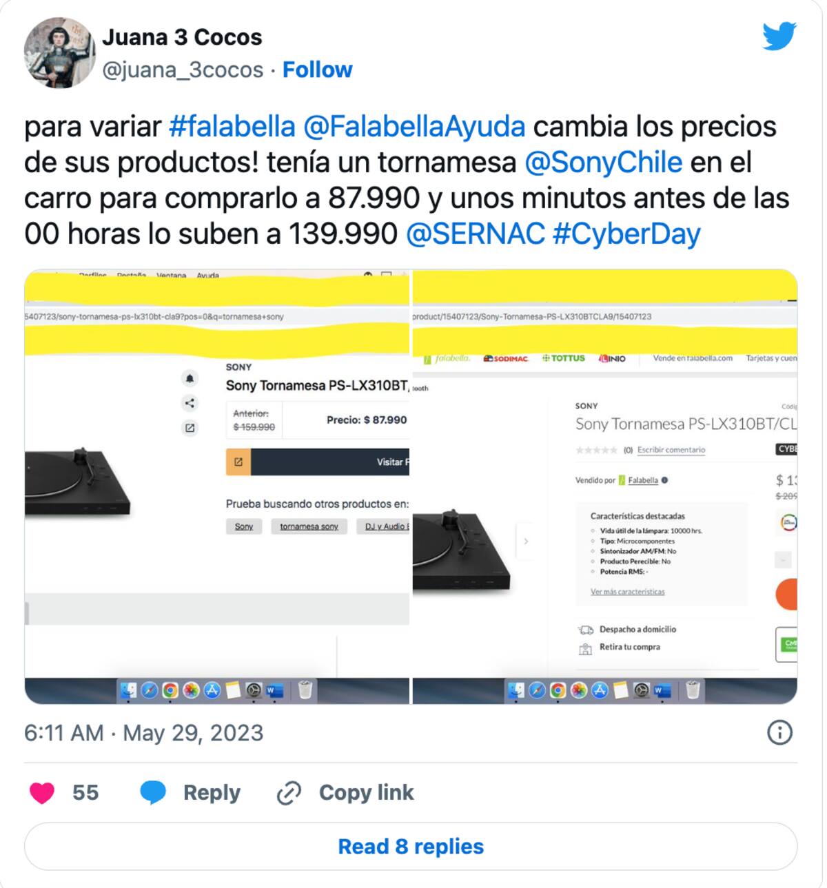 Algunos usuarios se han quejado al señalar que en el Cyberday 2023 se han cambiado precios.
