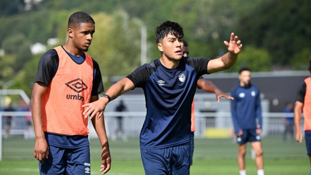 Durante sus primeros entrenamientos en Le Havre. Foto: Le Havre.