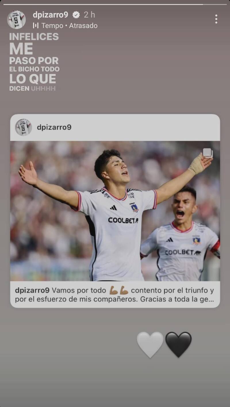 El delantero subió una historia a su Instagram.