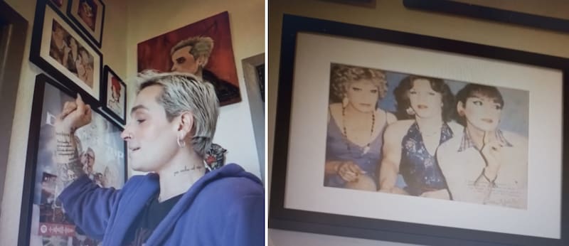 Dani Ride y su homenaje al LGBTIQ+ en su casa. Créditos: Pantallazo CHV