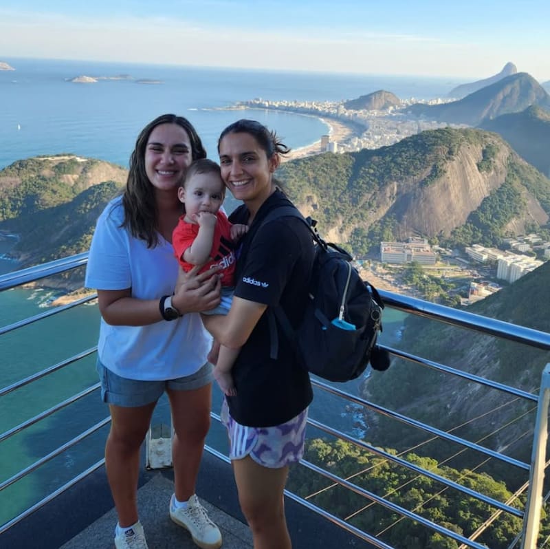 Junto a Paz y Tomás en Brasil. @danizamora90