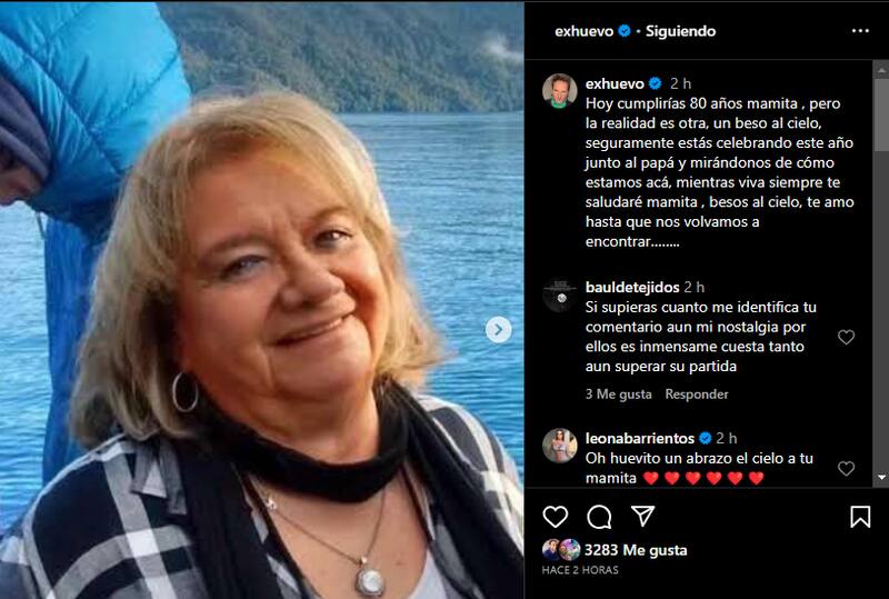 El animador le escribió un emotivo saludo de cumpleaños a su madre.