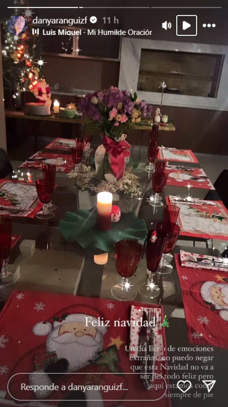 compartió foto de su mesa navideña.