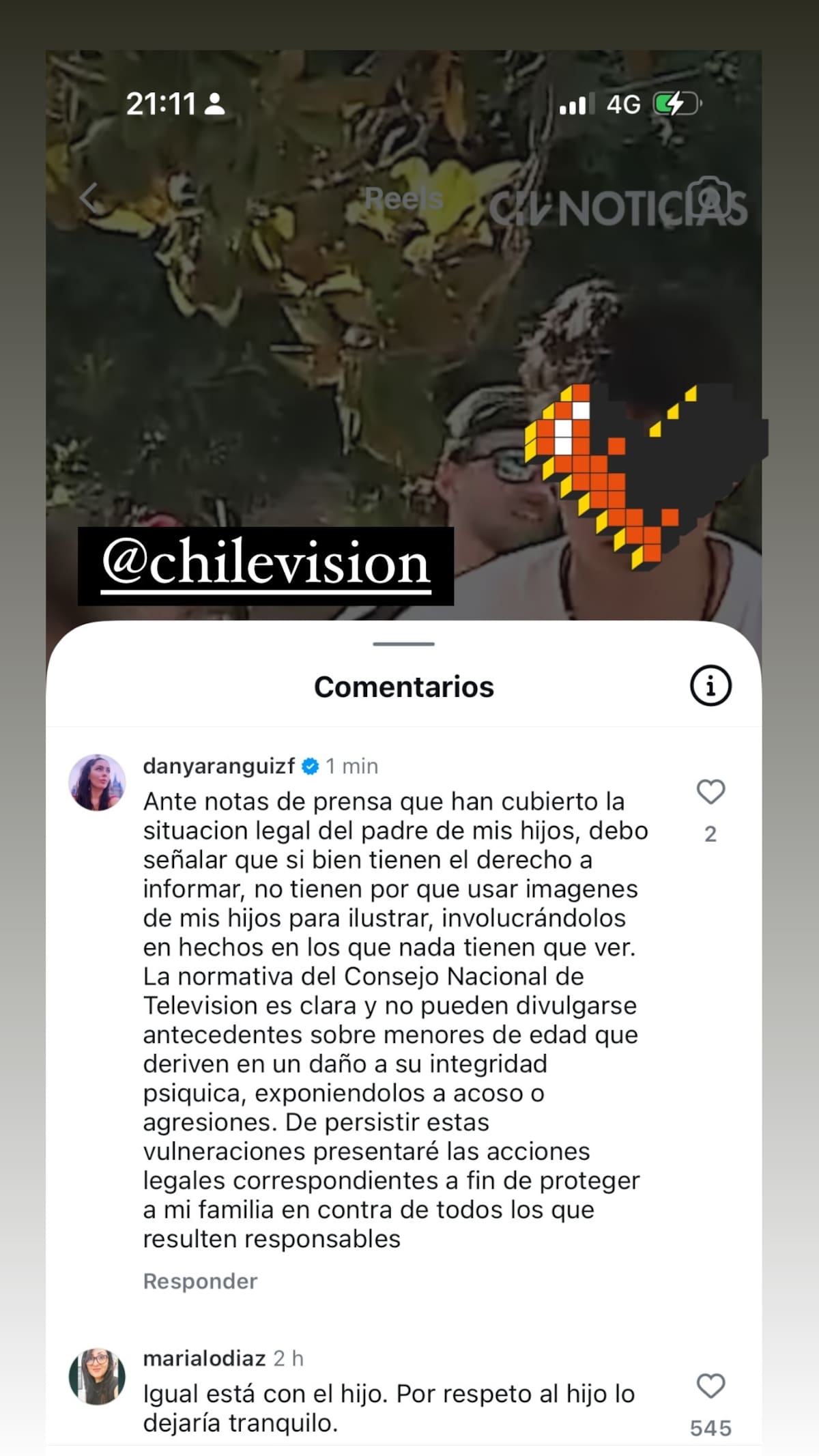 Daniela Aránguiz compartió anuncio por redes sociales.