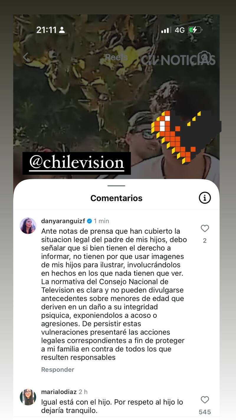 Daniela Aránguiz compartió anuncio por redes sociales.
