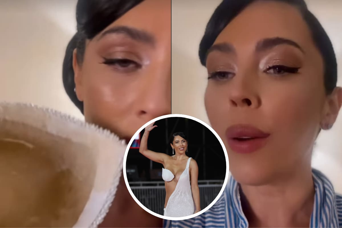 mostró lo que usó para que no se le viera nada mientras desfilaba. Créditos: Instagram @danyaranguizf