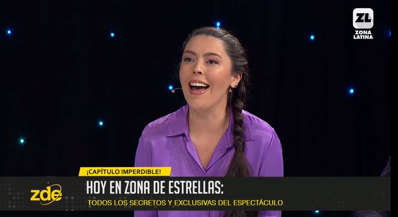 Daniela Aránguiz riendo en "Zona de Estrellas" tras sus declaraciones.