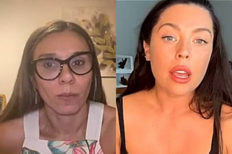 Daniela Aranguiz junto a Cecilia Gutiérrez en su live de Instagram