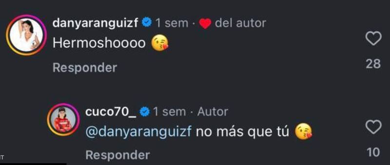 La pareja intercambiaba románticos mensajes.