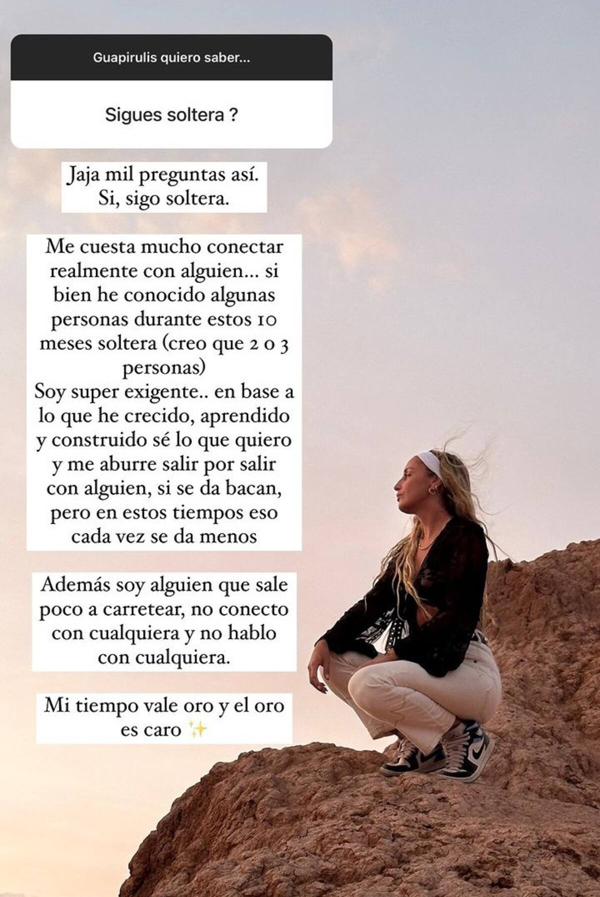 Daniela Castro está sola hace un tiempo. Créditos: Instagram