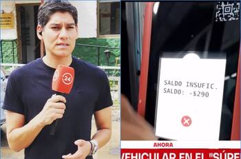 Tenía saldo insuficiente: El insólito chascarro en vivo que sufrió periodista de TVN al subirse a una micro