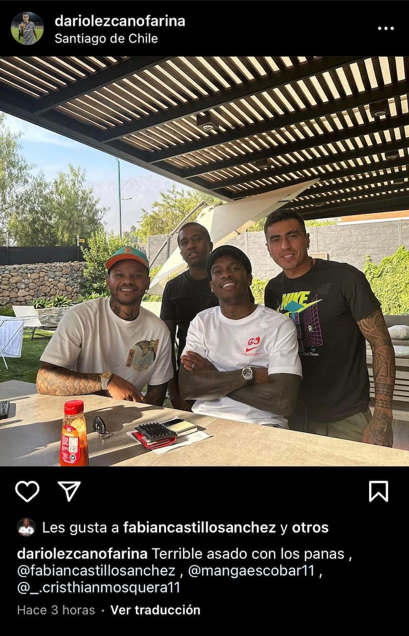 Captura de la publicación de Darío Lezcano en Instagram.