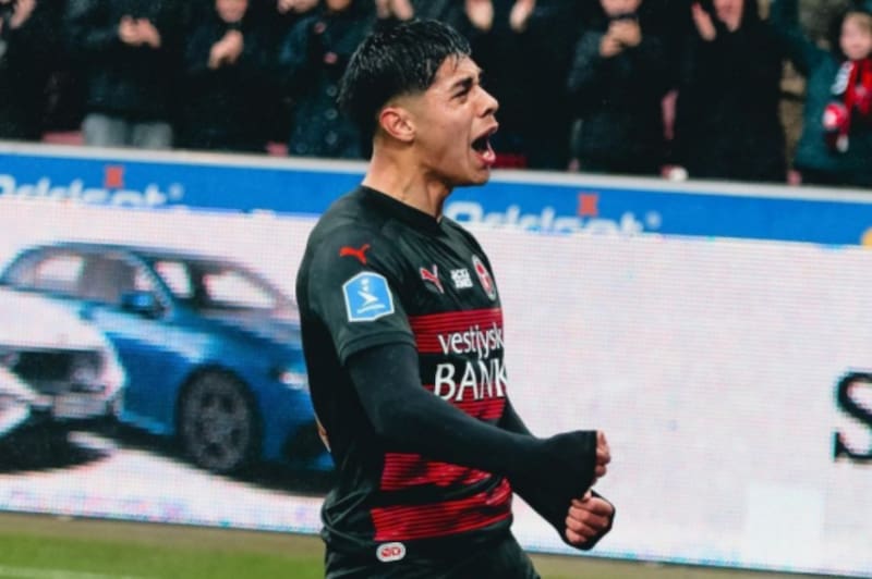 Darío Osorio se aseguró jugar Europa League con el Midtjylland.