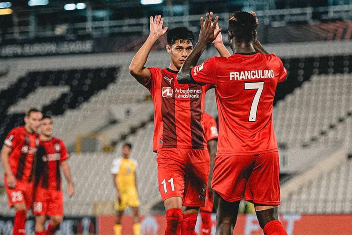 La dupla en ofensiva del Midtjylland.