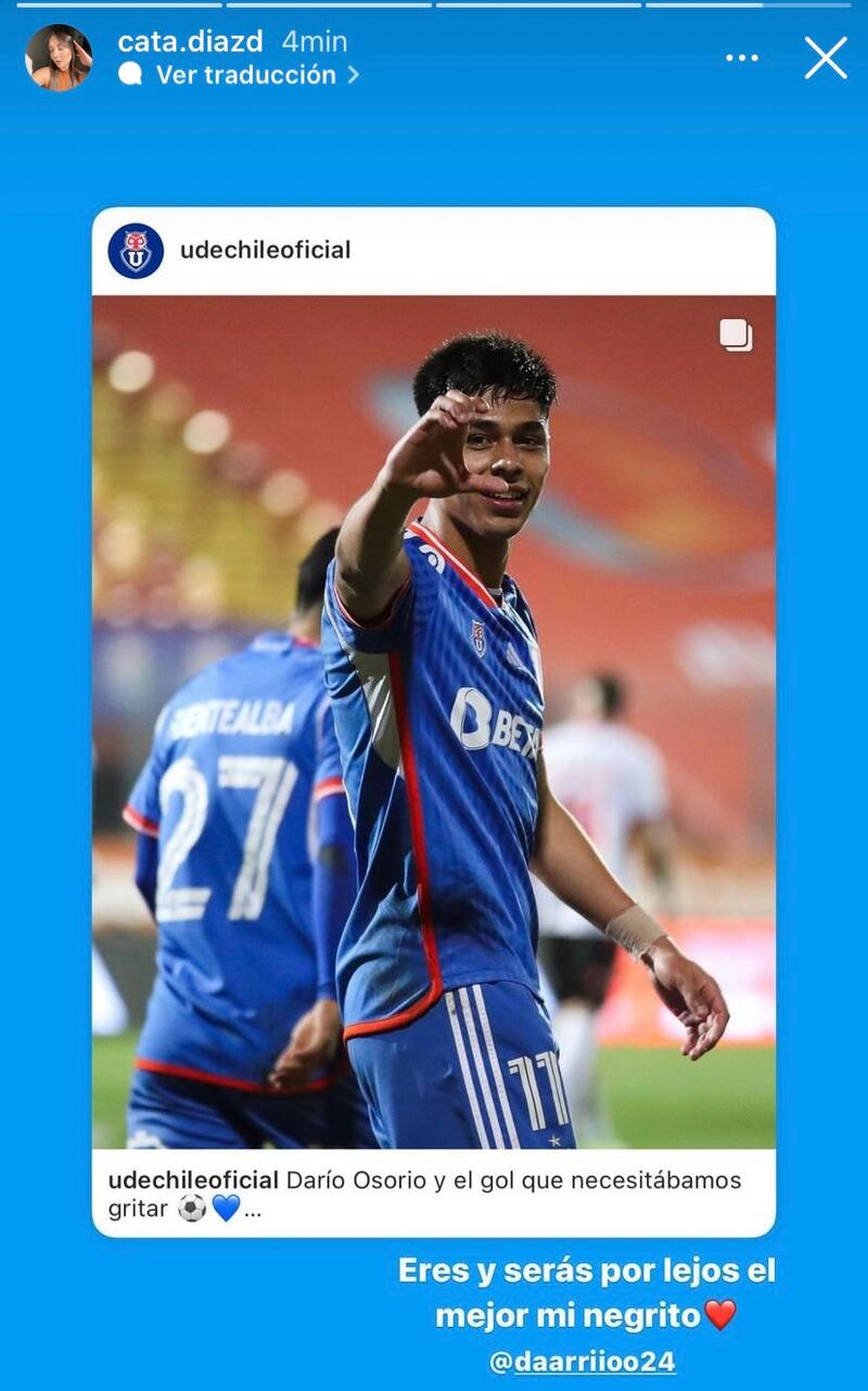 El romántico mensaje de Catalina Díaz para Dario Osorio. Foto: Instagram.