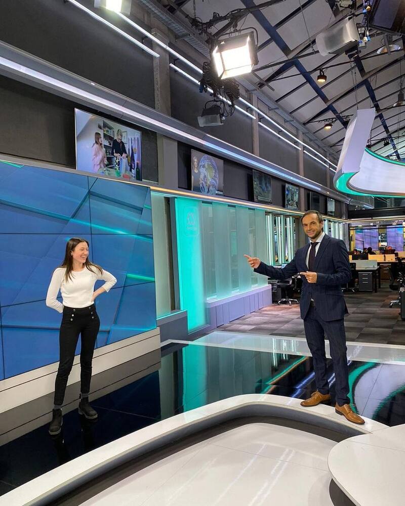 Darynka Marcic y Rodrigo Sepúlveda en "Meganoticias Alerta"